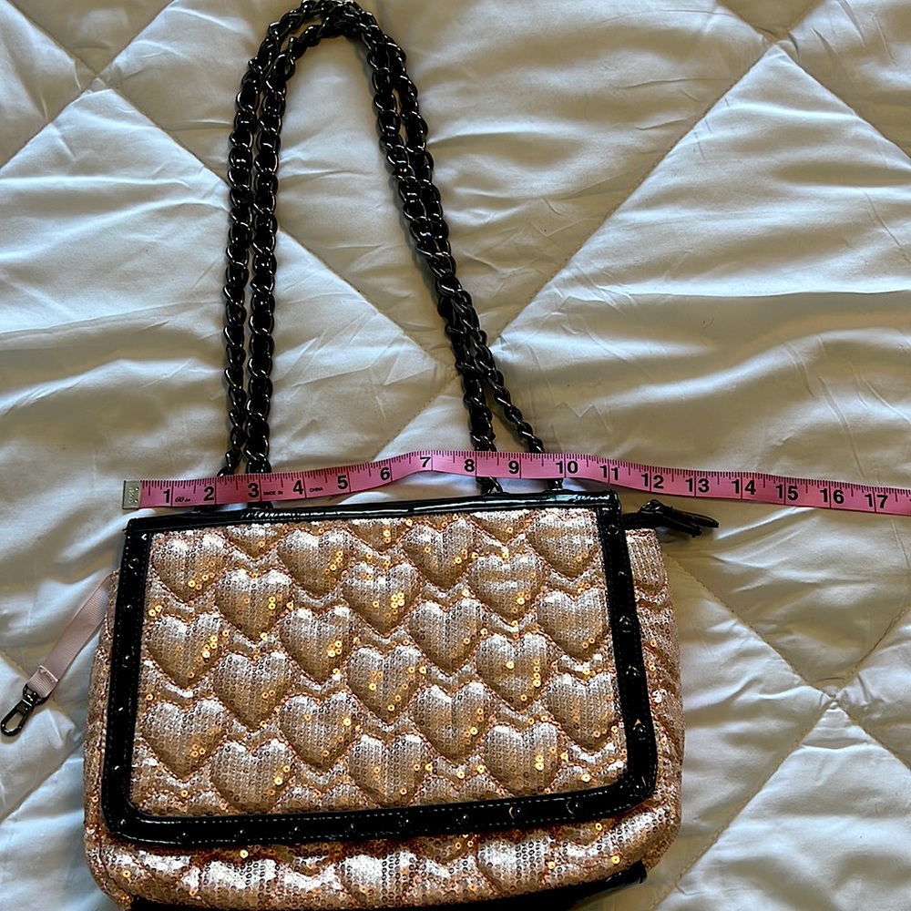Betsey Johnson sequin pink bag